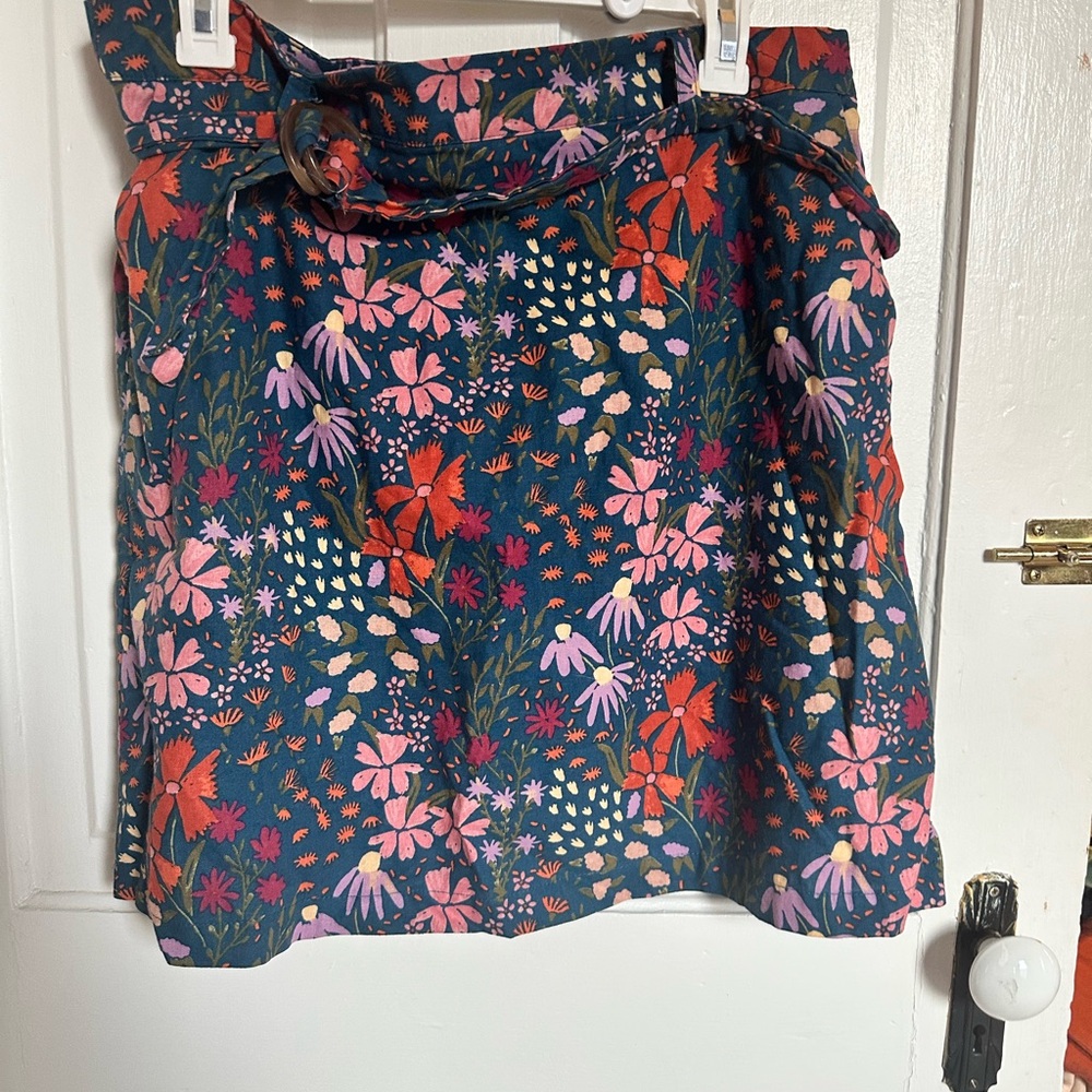 Princess Highway linen floral skirt